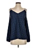 Crescent Blue Sleeveless Blouse Size S - photo 1