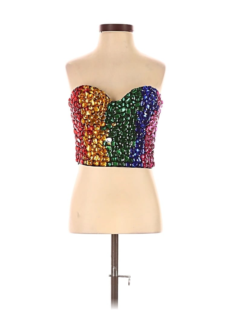 Pre-owned Akira Tube Top Gold Strapless Neckline Tops