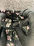 Shein 100% Polyester Floral Black Casual Skirt Size 2 - photo 4
