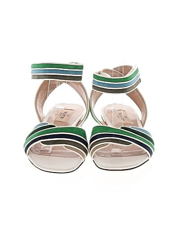 Valentino Garavani Leather Rainbow Ankle Wrap Sandals (view 2)