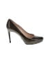 Prada 100% Leather Gray Black Patent Leather Pumps Size EU 37 1/2 - photo 1