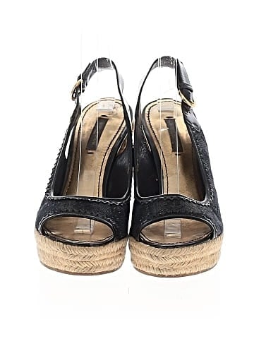Louis Vuitton Denim Monogram Espadrille Wedges (view 2)