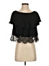 LA Made Black Short Sleeve Blouse Size XS - photo 1