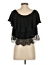 LA Made Black Short Sleeve Blouse Size XS - photo 2