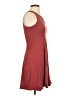Mudd Solid Burgundy Casual Dress Size S - photo 4