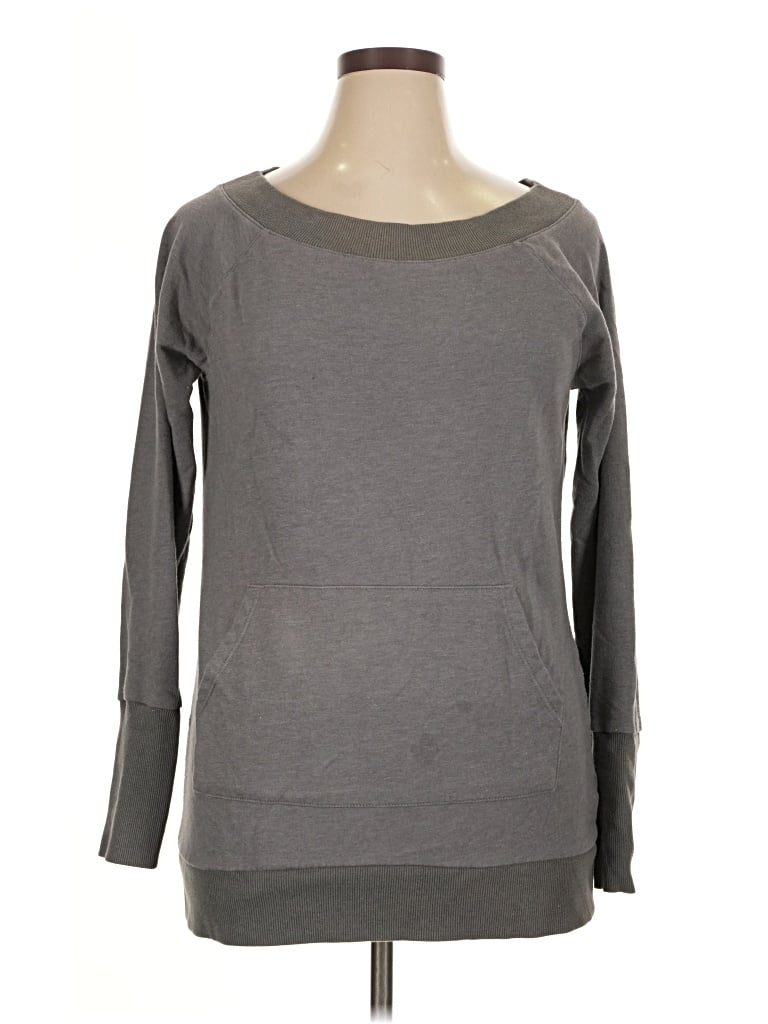 Pre-owned Fabletics 3/4 Sleeve T-shirt In Gray