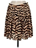 J.Crew 100% Polyester Animal Print Brown Casual Skirt Size 8 - photo 2