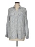Gap 100% Rayon Polka Dots Gray Long Sleeve Blouse Size M - photo 1