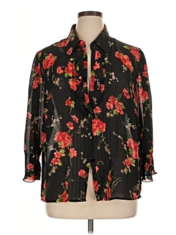 M.H.M. Melissa Harper 3/4 Sleeve Blouse (view 1)