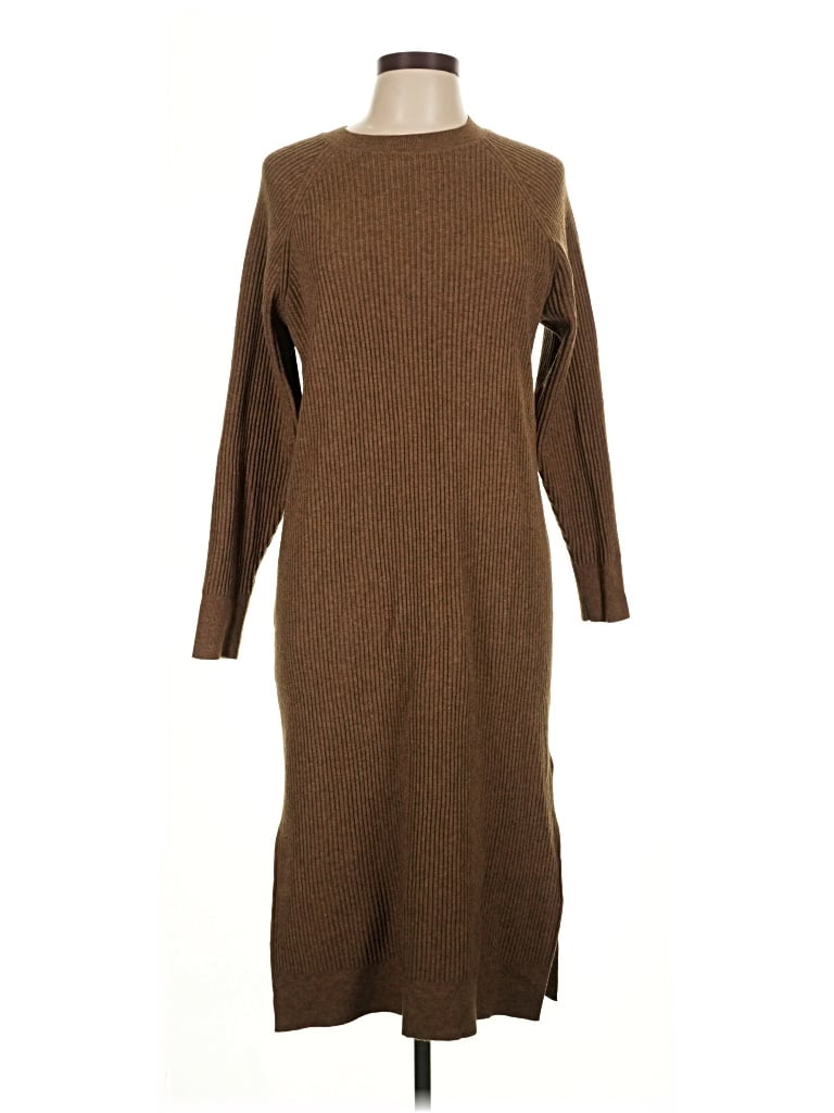 Pre-owned The Drop Casual Dress In Brown
