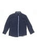 Lamasini Polka Dots Blue Long Sleeve Button-Down Shirt Size 8 - photo 1
