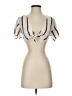 Forever 21 Silver Short Sleeve Blouse Size S - photo 1