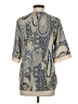 Unbranded 100% Polyester Paisley Blue 3/4 Sleeve Blouse Size S - photo 2