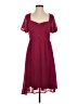 Max + Ash 100% Polyester Hearts Burgundy Pink Casual Dress Size M - photo 1