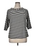 Venezia Stripes Black 3/4 Sleeve Top Size 14 - 16 Plus - photo 1
