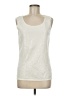 Alfani Floral Solid Ivory Sleeveless Top Size M - photo 1