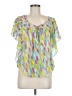 Old Navy 100% Polyester Green Short Sleeve Blouse Size M - photo 1