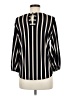 Adrianna Papell Stripes Black 3/4 Sleeve Blouse Size M - photo 2