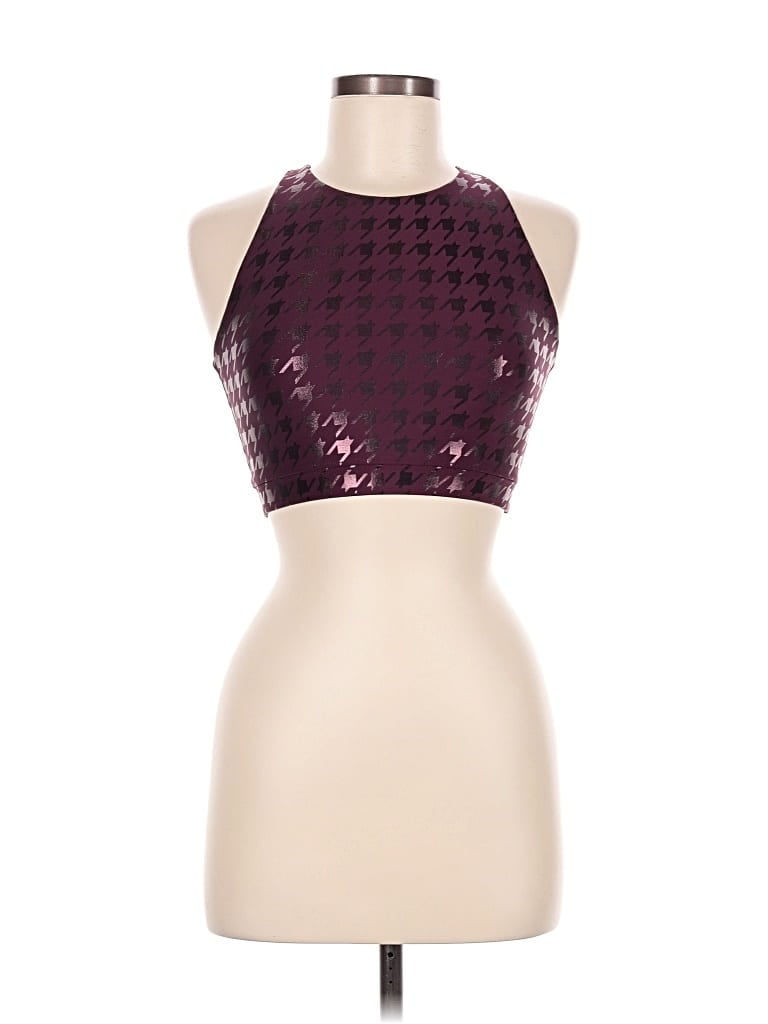 Pre-owned Peloton Tank Top Burgundy Halter Neckline Tops