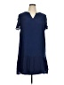 AGB Solid Blue Casual Dress Size XL - photo 1