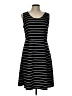 K. Jordan Stripes Black Casual Dress Size L - photo 1