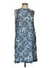 Joe Fresh 100% Polyester Paisley Blue Casual Dress Size S - photo 1
