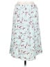 Express 100% Polyester Floral Teal Blue Casual Skirt Size 5 - 6 - photo 1
