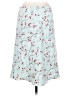 Express 100% Polyester Floral Teal Blue Casual Skirt Size 5 - 6 - photo 2