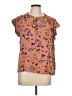 Buffalo by David Bitton Pink Short Sleeve Blouse Size L - photo 1