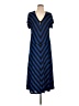 Olivia Moon Chevron-herringbone Blue Casual Dress Size L - photo 1