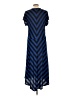 Olivia Moon Chevron-herringbone Blue Casual Dress Size L - photo 2