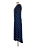 Olivia Moon Chevron-herringbone Blue Casual Dress Size L - photo 5