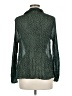 MNG 100% Polyester Animal Print Green Long Sleeve Blouse Size 6 - photo 2
