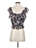 Saylor 100% Polyester Floral Black Sleeveless Blouse Size S - photo 2