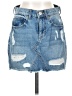 Express Jeans 100% Cotton Blue Denim Skirt Size 00 - photo 1