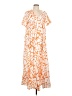 Unbranded Print Orange Casual Dress Size L - photo 1