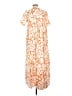 Unbranded Print Orange Casual Dress Size L - photo 2