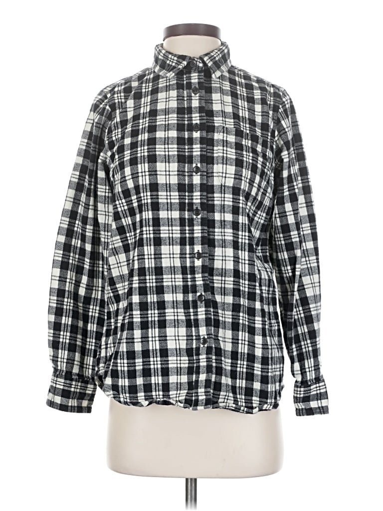 Pre-owned L.l.bean Long Sleeve Button Down Shirt In Black