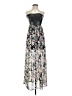 Xhilaration 100% Polyester Floral Black Gray Cocktail Dress Size XS - photo 1