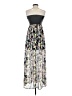 Xhilaration 100% Polyester Floral Black Gray Cocktail Dress Size XS - photo 2