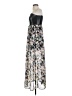 Xhilaration 100% Polyester Floral Black Gray Cocktail Dress Size XS - photo 5