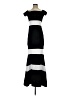 Xscape Stripes Black Casual Dress Size 2 - photo 1