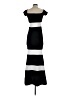 Xscape Stripes Black Casual Dress Size 2 - photo 2