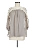 Ryu 100% Polyester Gray 3/4 Sleeve Blouse Size M - photo 1