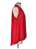 Tacera 100% Polyester Red Sleeveless Blouse Size L - photo 4