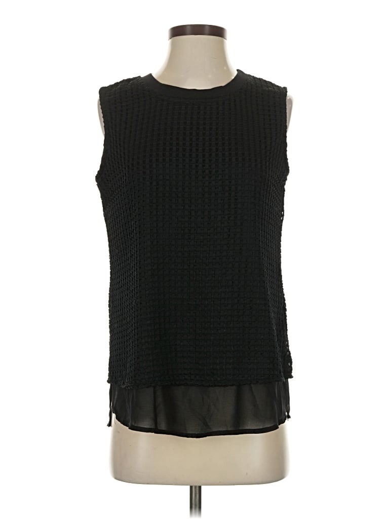 Pre-owned Katherine Barclay Sleeveless Top Black Crew Neck Tops