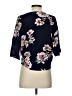 LUQ 100% Rayon Blue 3/4 Sleeve Blouse Size S - photo 2