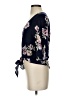 LUQ 100% Rayon Blue 3/4 Sleeve Blouse Size S - photo 5