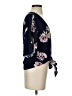 LUQ 100% Rayon Blue 3/4 Sleeve Blouse Size S - photo 4