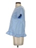 Maison Labiche 100% Cotton Blue Short Sleeve Top Size XS - photo 5